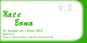mate bona business card